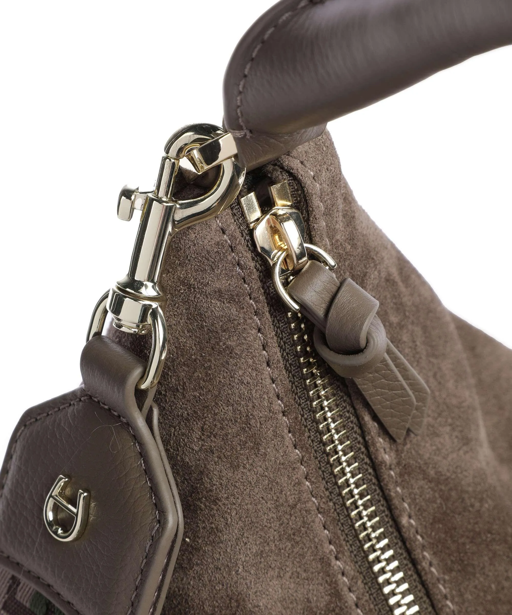  Aigner Zita M Borsa hobo pelle ruvida marrone scuro  