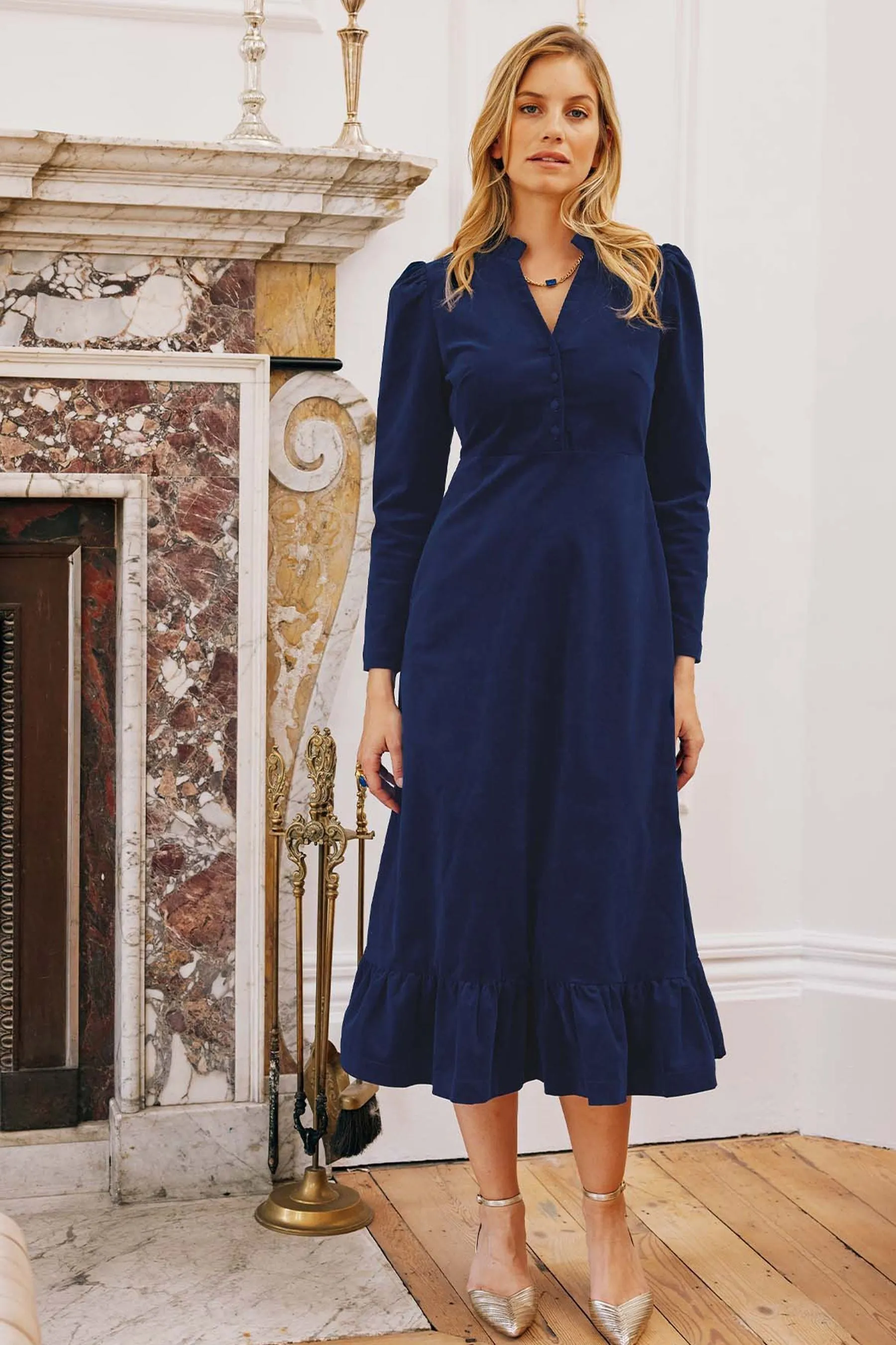 Aspiga Blu - Percy Corduroy Midi Dress