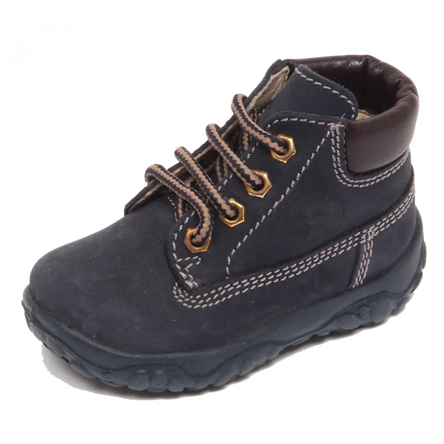 F7626 sneaker bimbo boy baby FALCOTTO NATURINO dark blu/brown nabuk shoe