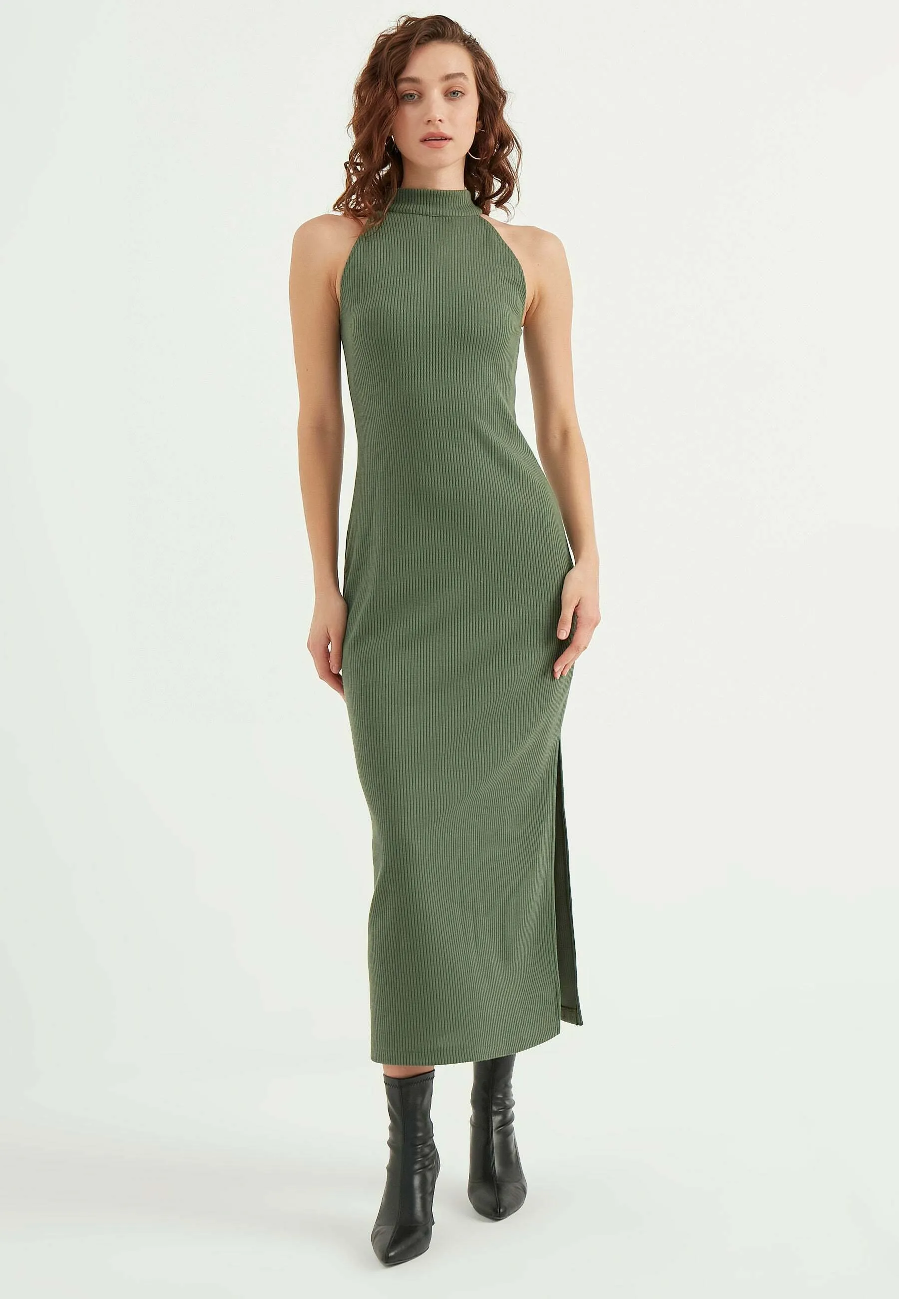 HALTER NECK SLEEVELESS - Abito in maglia