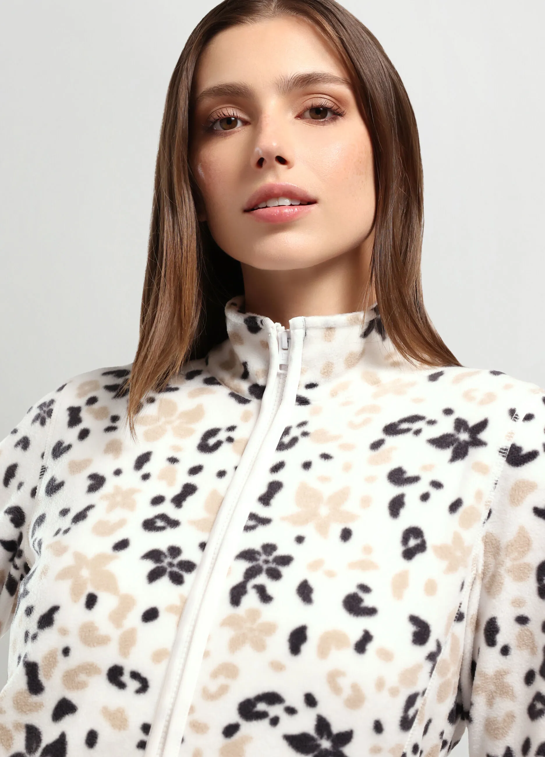 HOLISTIC  Felpa in pile con stampa donna 