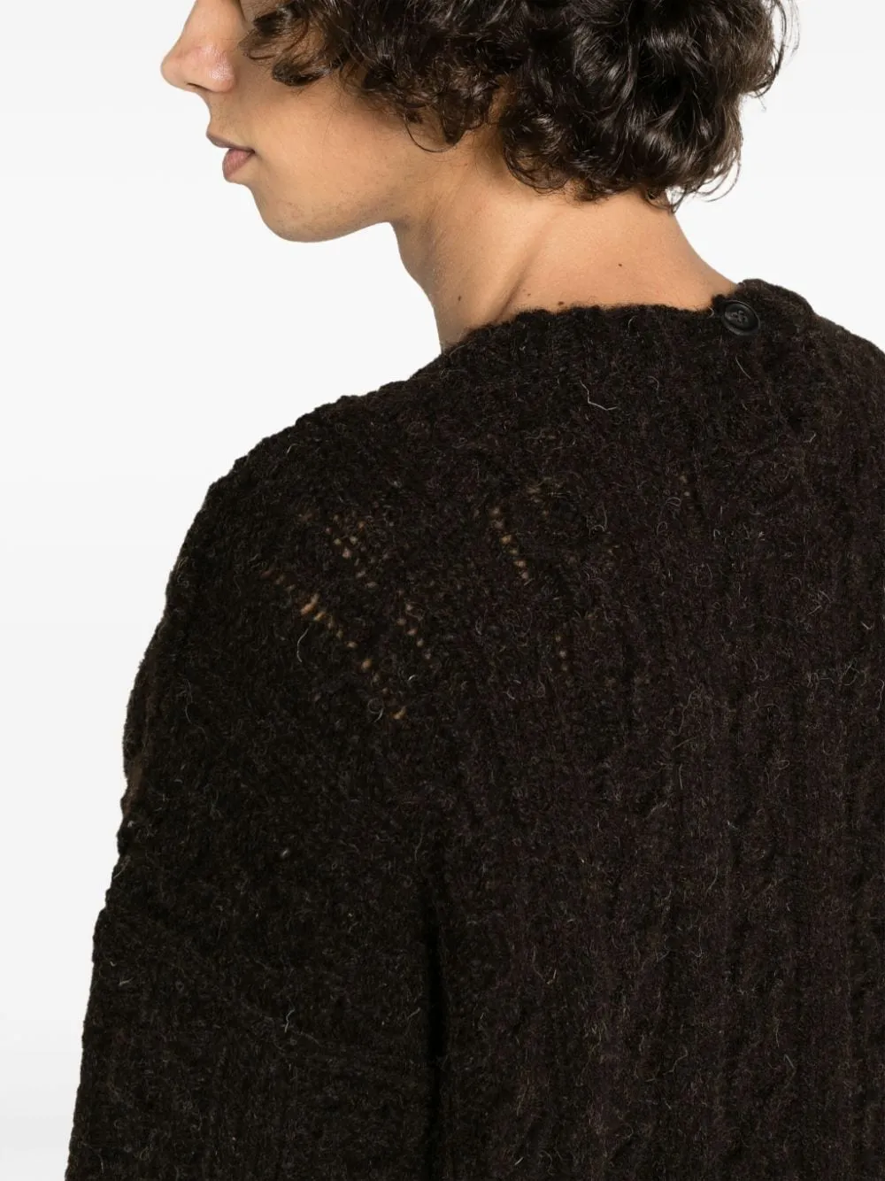 Maglione a girocollo in nero - uomo