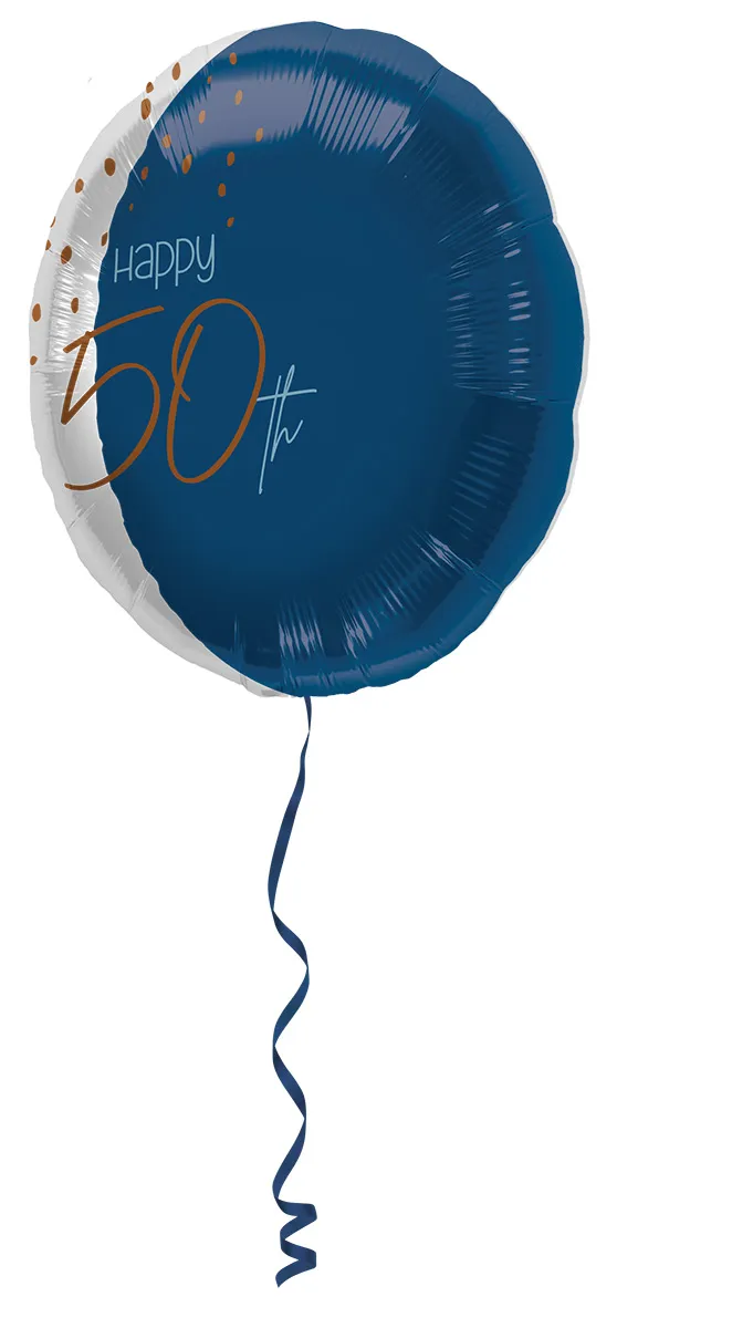 Palloncino 50° compleanno blu 45 cm