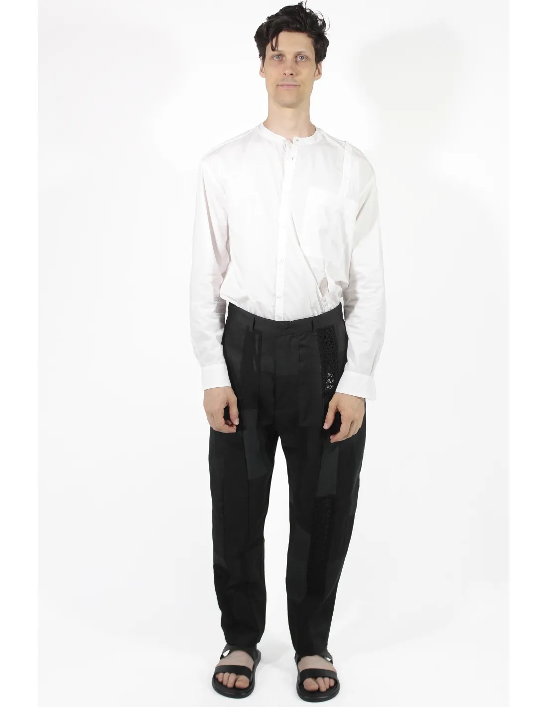   Patch Dark Pants 