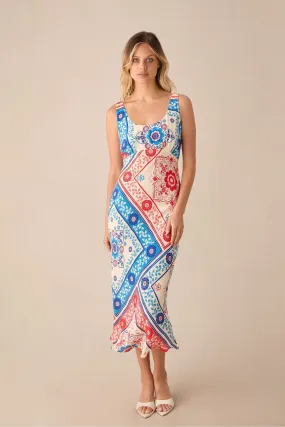 Ro&Zo Paisley Scoop Neck Cami Midi Dress