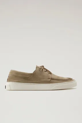 Scarpe da barca in pelle scamosciata                                                                                            